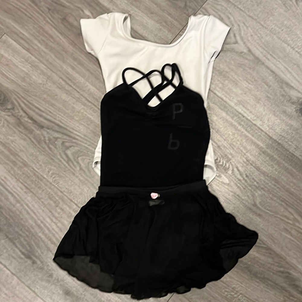 Dance Clothes- two leotards and one skirt, basically brand new